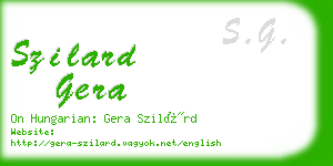 szilard gera business card